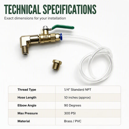 🔧 Universal Air Compressor Drain Valve Kit