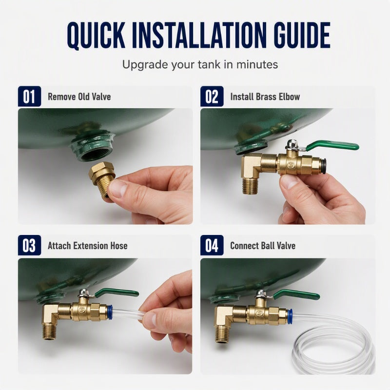 🔧 Universal Air Compressor Drain Valve Kit