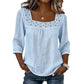 ⌛Limited-Time Offer-Women’s Square Neck Lace Crochet Blouse