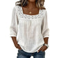 ⌛Limited-Time Offer-Women’s Square Neck Lace Crochet Blouse