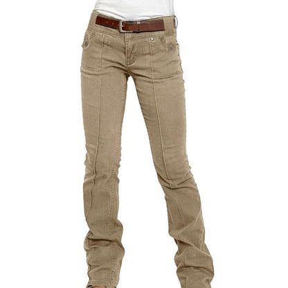 Trending Now⭐👖 Slim Fit Corduroy Pants with Stretch – Elongating Silhouette & Soft Texture for Effortless Style