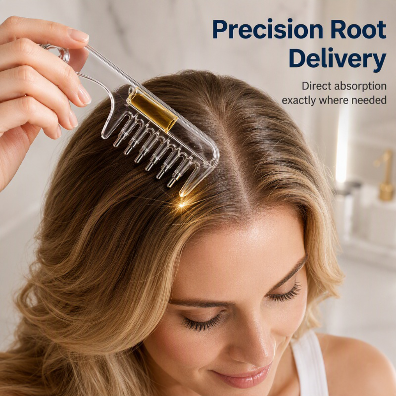 🔥BUY 2 GET 1 FREE⏰Transparent Hair Oil Applicator Comb