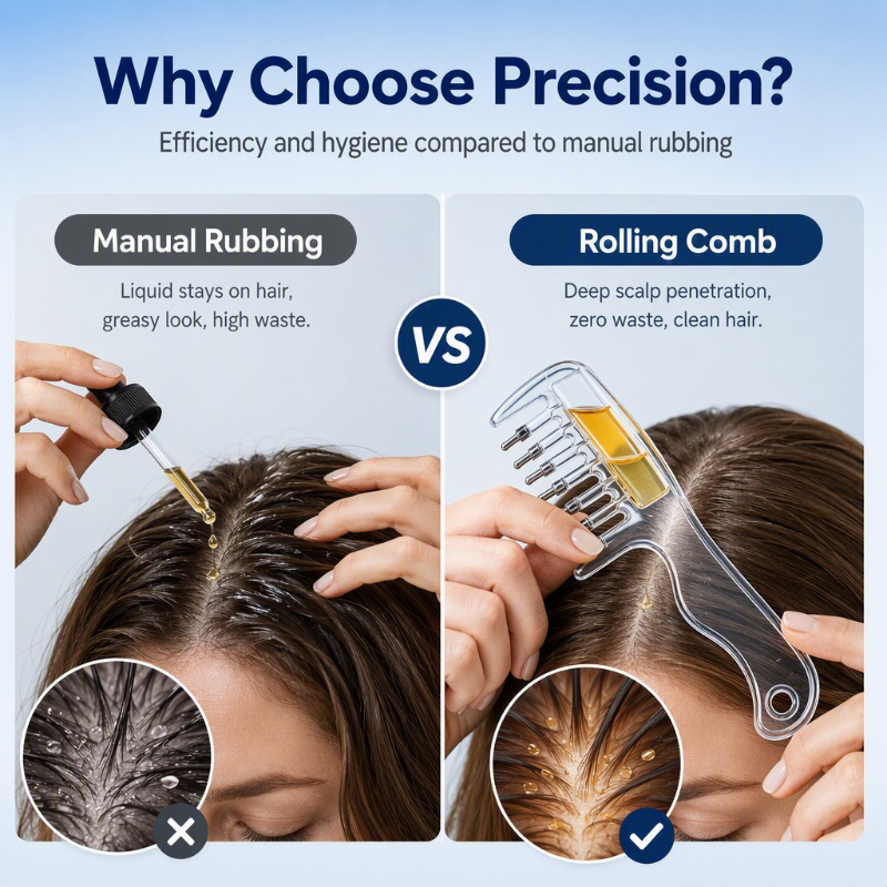 🔥BUY 2 GET 1 FREE⏰Transparent Hair Oil Applicator Comb