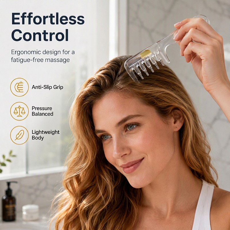 🔥BUY 2 GET 1 FREE⏰Transparent Hair Oil Applicator Comb