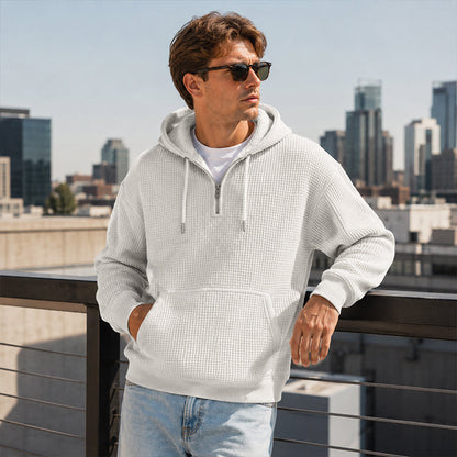 ⏰️🖤Black Friday Sale:50% OFF🖤 ✨Men's Knit Quarter-Zip Hoodie Sweatshirt