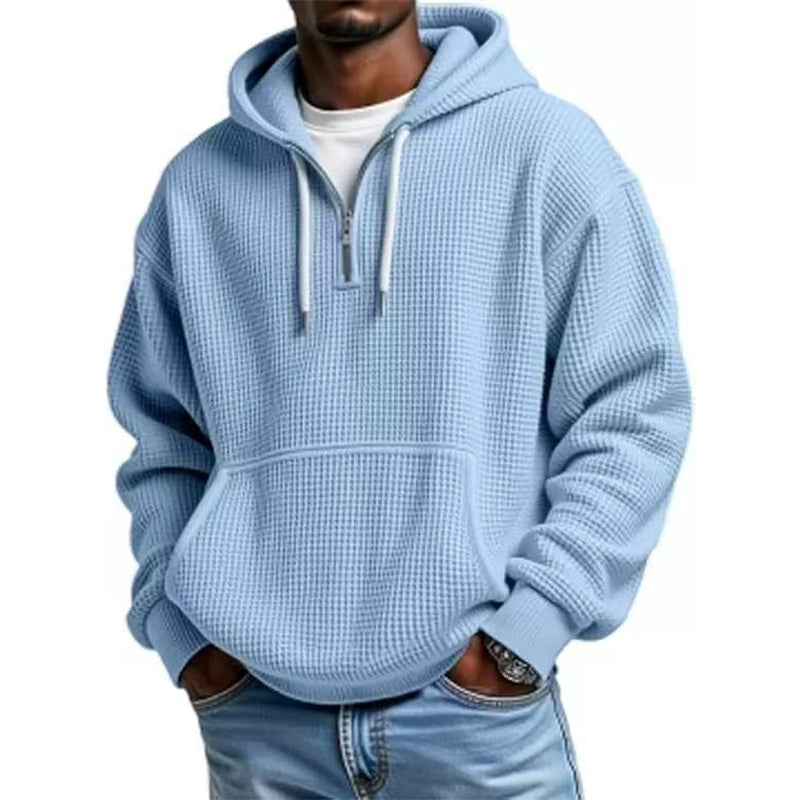 ⏰️🖤Black Friday Sale:50% OFF🖤 ✨Men's Knit Quarter-Zip Hoodie Sweatshirt