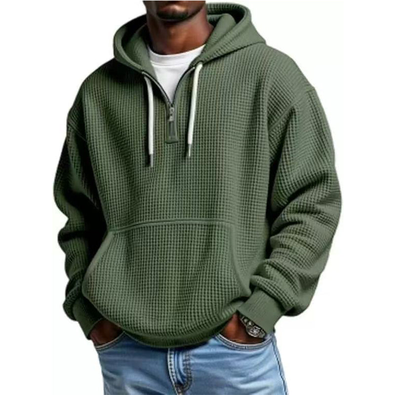 ⏰️🖤Black Friday Sale:50% OFF🖤 ✨Men's Knit Quarter-Zip Hoodie Sweatshirt