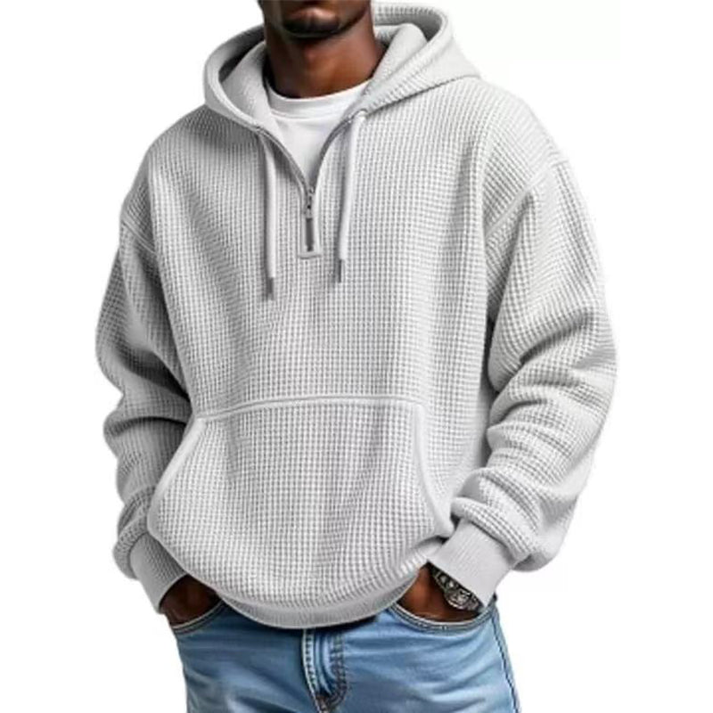 ⏰️🖤Black Friday Sale:50% OFF🖤 ✨Men's Knit Quarter-Zip Hoodie Sweatshirt