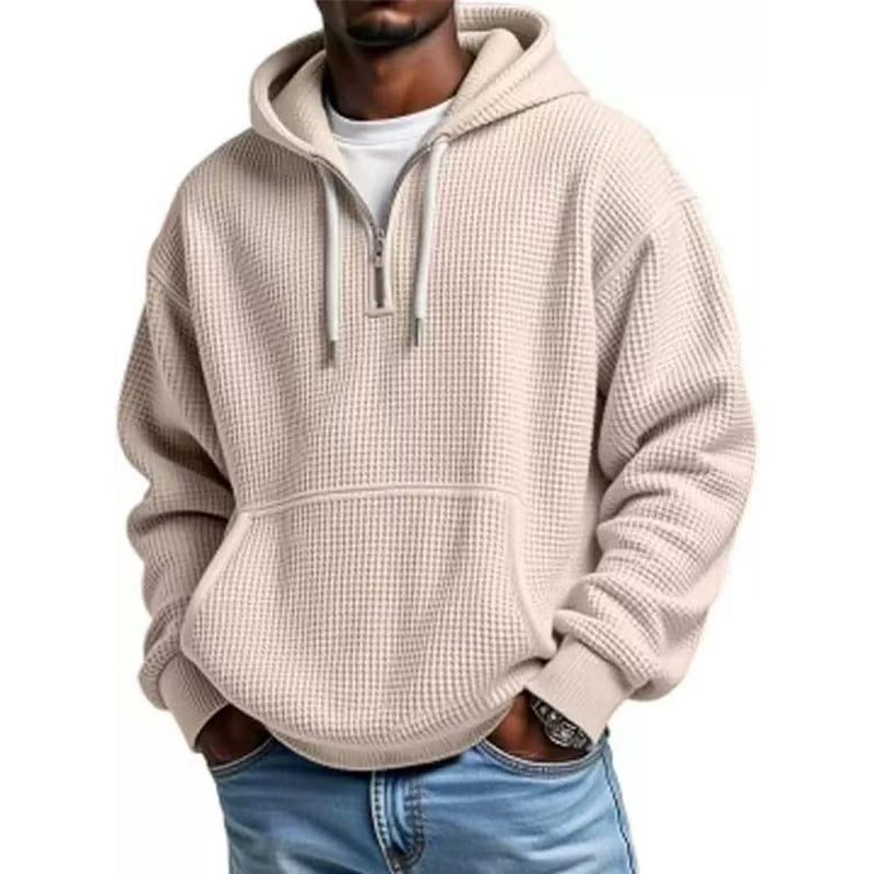 ⏰️🖤Black Friday Sale:50% OFF🖤 ✨Men's Knit Quarter-Zip Hoodie Sweatshirt