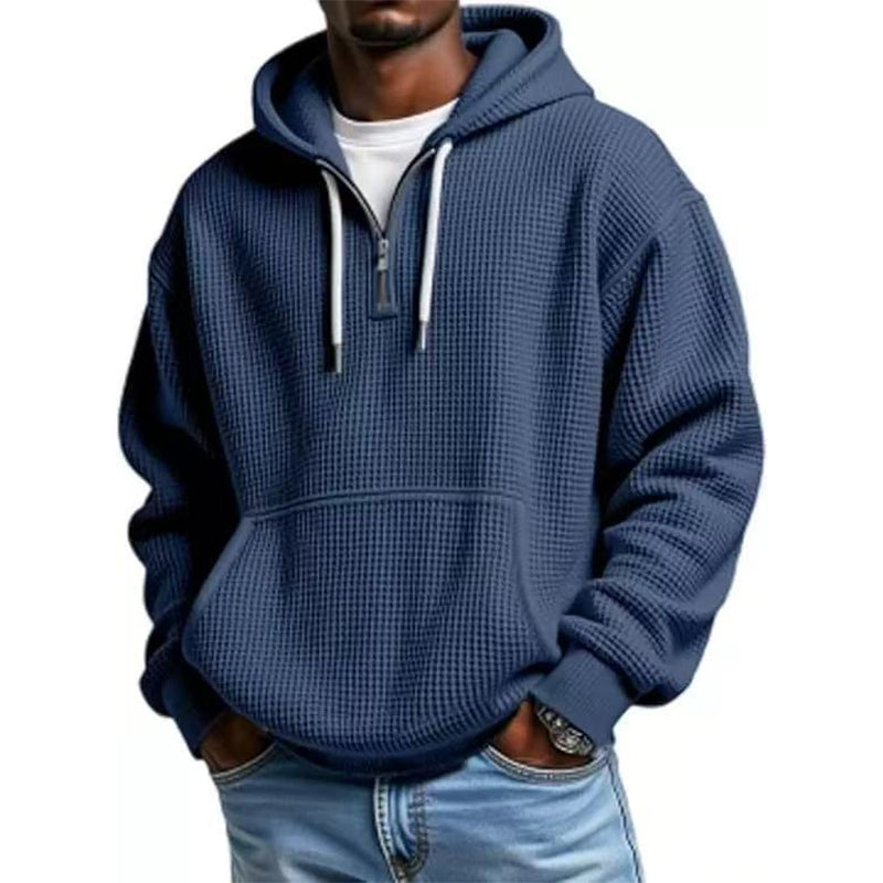 ⏰️🖤Black Friday Sale:50% OFF🖤 ✨Men's Knit Quarter-Zip Hoodie Sweatshirt