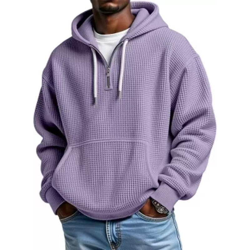 ⏰️🖤Black Friday Sale:50% OFF🖤 ✨Men's Knit Quarter-Zip Hoodie Sweatshirt