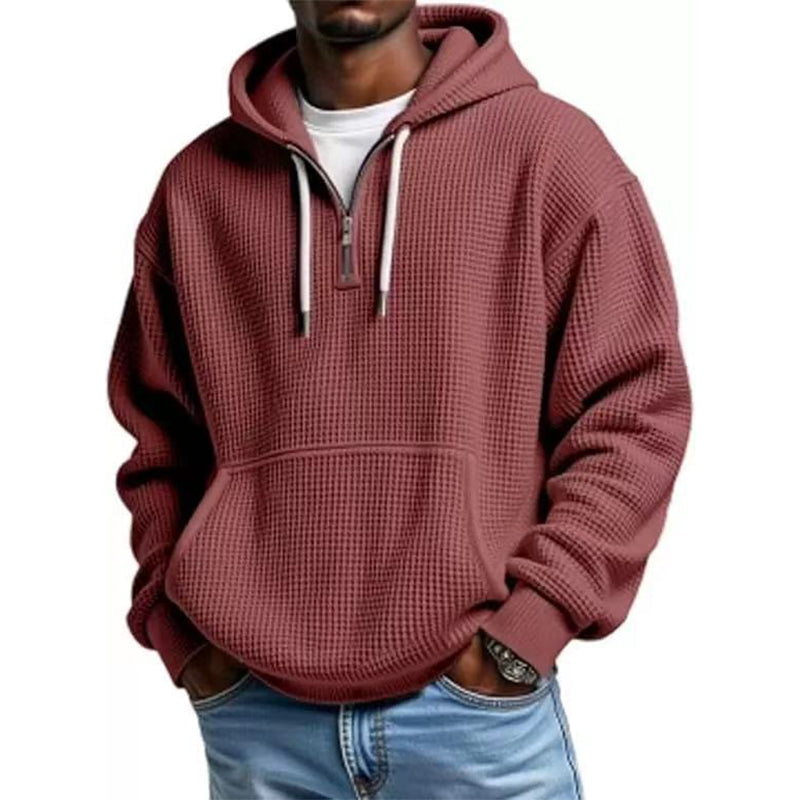 ⏰️🖤Black Friday Sale:50% OFF🖤 ✨Men's Knit Quarter-Zip Hoodie Sweatshirt