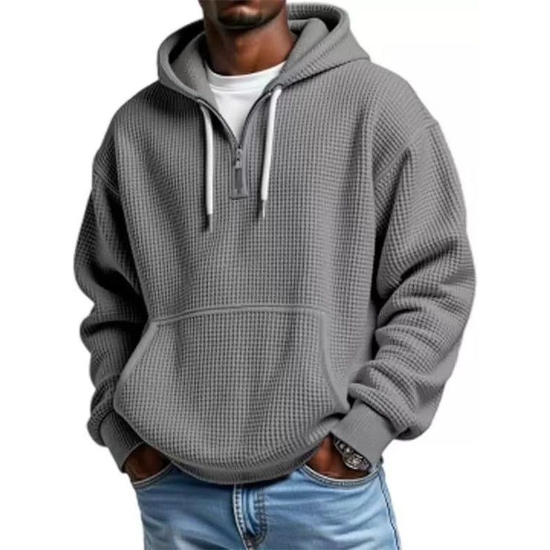 ⏰️🖤Black Friday Sale:50% OFF🖤 ✨Men's Knit Quarter-Zip Hoodie Sweatshirt