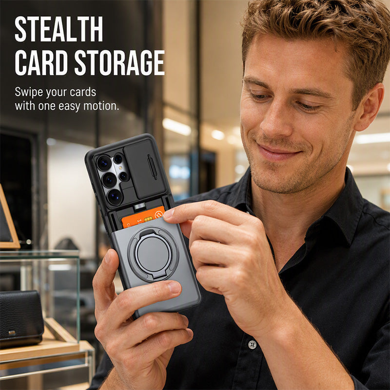 📱Card Slot Phone Case – Grip, Stand, Covered