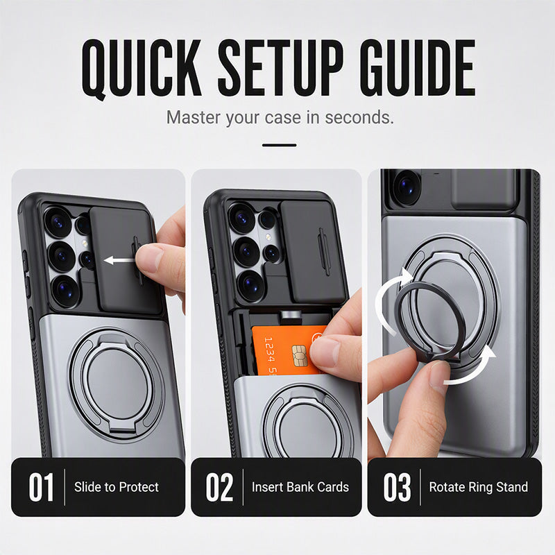 📱Card Slot Phone Case – Grip, Stand, Covered