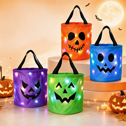 🎃 LED Light Up Halloween Candy Bucket 💡