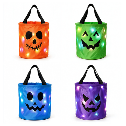 🎃 LED Light Up Halloween Candy Bucket 💡