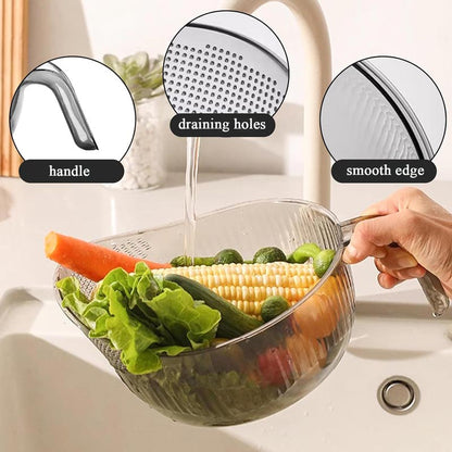 🍚 LIMITED TIME 50% OFF! Wash Rice Without Losing a Grain – Fine Mesh Colander Bowl with Handle. UK Stock ✨