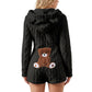 💖Black Friday Mega Deal – 50% off!💖 🐰Women’s Plush Hooded Long Sleeve Romper