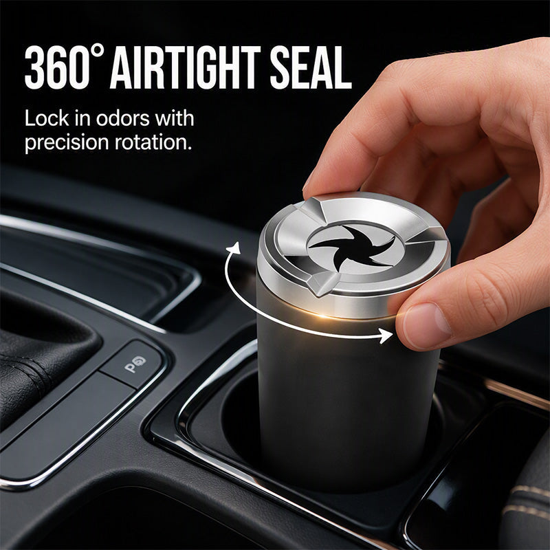 Rotating Car Ashtray with Ceramic Inner Liner