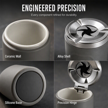 Rotating Car Ashtray with Ceramic Inner Liner