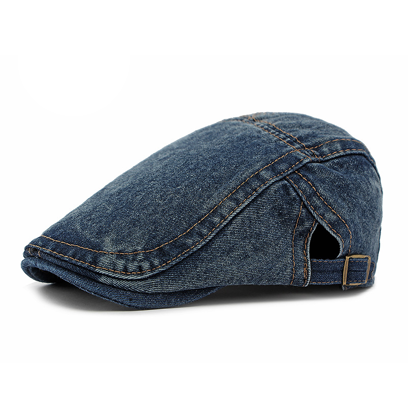 🧢 Vintage Denim Newsboy Cap | Unisex Classic Retro Flat Hat