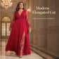 🌸Limited-Time Offer-Women’s Elegant V Neck Lace Patchwork Maxi Dress