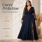 🌸Limited-Time Offer-Women’s Elegant V Neck Lace Patchwork Maxi Dress