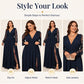 🌸Limited-Time Offer-Women’s Elegant V Neck Lace Patchwork Maxi Dress