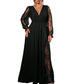🌸Limited-Time Offer-Women’s Elegant V Neck Lace Patchwork Maxi Dress