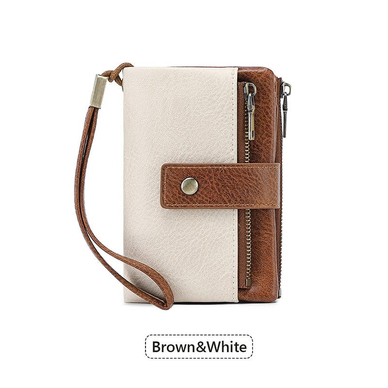 Women's Retro Style RFID Blocking Tri-fold Wallet