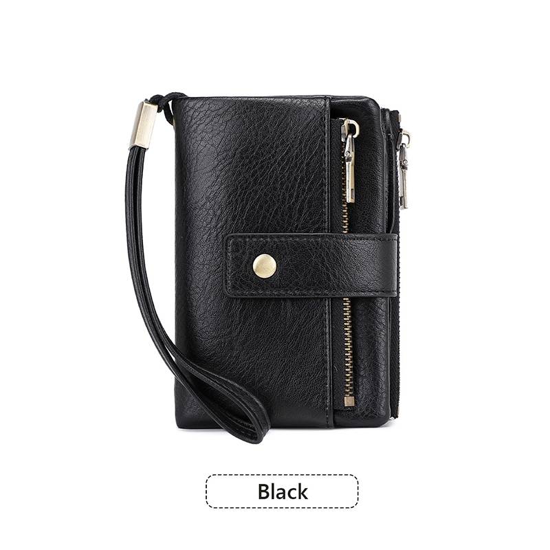 Women's Retro Style RFID Blocking Tri-fold Wallet