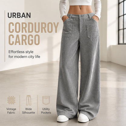 ✨ Easy Everyday Comfort | Women's Relaxed Wide-Leg Pants with Side Pockets