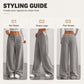 ✨ Easy Everyday Comfort | Women's Relaxed Wide-Leg Pants with Side Pockets