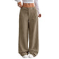 ✨ Easy Everyday Comfort | Women's Relaxed Wide-Leg Pants with Side Pockets