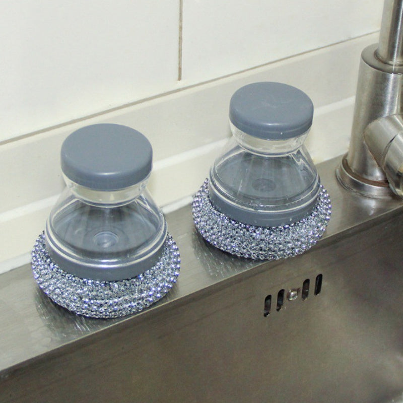 🥳HOT SALE🥳💞10K+ SOLD! Scrubber Brush ! Built-in soap, non-scratch & ergonomic. Clean pots easily – grab yours! ✅