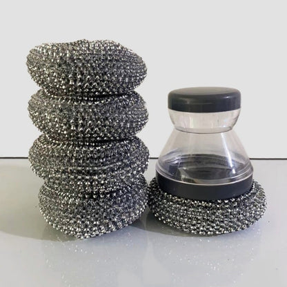 🥳HOT SALE🥳💞10K+ SOLD! Scrubber Brush ! Built-in soap, non-scratch & ergonomic. Clean pots easily – grab yours! ✅