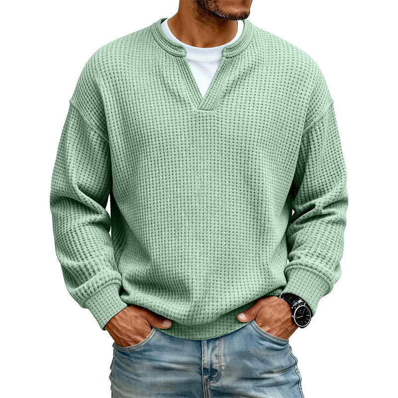 💖Black Friday Mega Deal – 50% off!💖Men's Layered-Look Waffle T-Shirt | Comfortable everyday style with elegant texture 👚