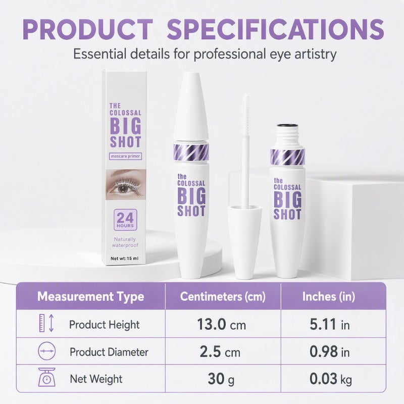 ✨Buy 2 Get 1 Free💜Double Lash Length Instantly! 24H No-Smudge White Primer