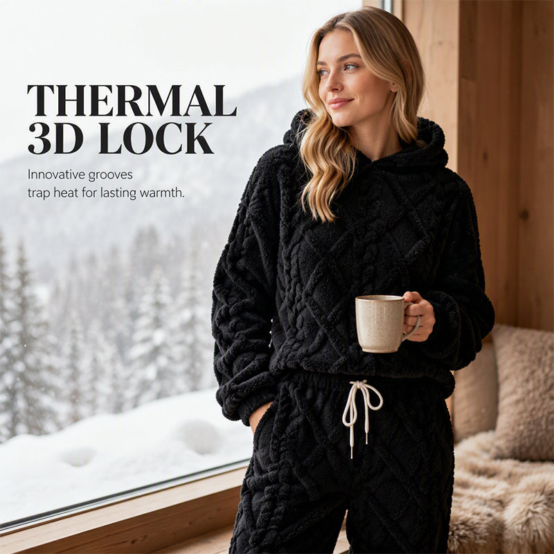 💖Black Friday Mega Deal – 50% off!💖Embossed Geometric Plush Set – Timeless Comfort & Effortless Style For Every Occasion