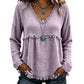 ☁️Relaxed Comfort, Everyday Wear👚 Women's V-Neck Long Sleeve Top – Lightweight Fabric, Easy to Style ✨
