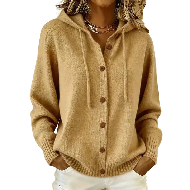 💖Black Friday Mega Deal – 50% off!💖Women's Cozy Hooded Knit Cardigan