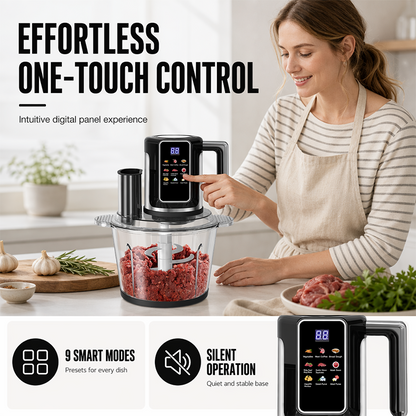 👩‍🍳Multi-Functional Food Processor with Touch Control and Glass Bowl✨