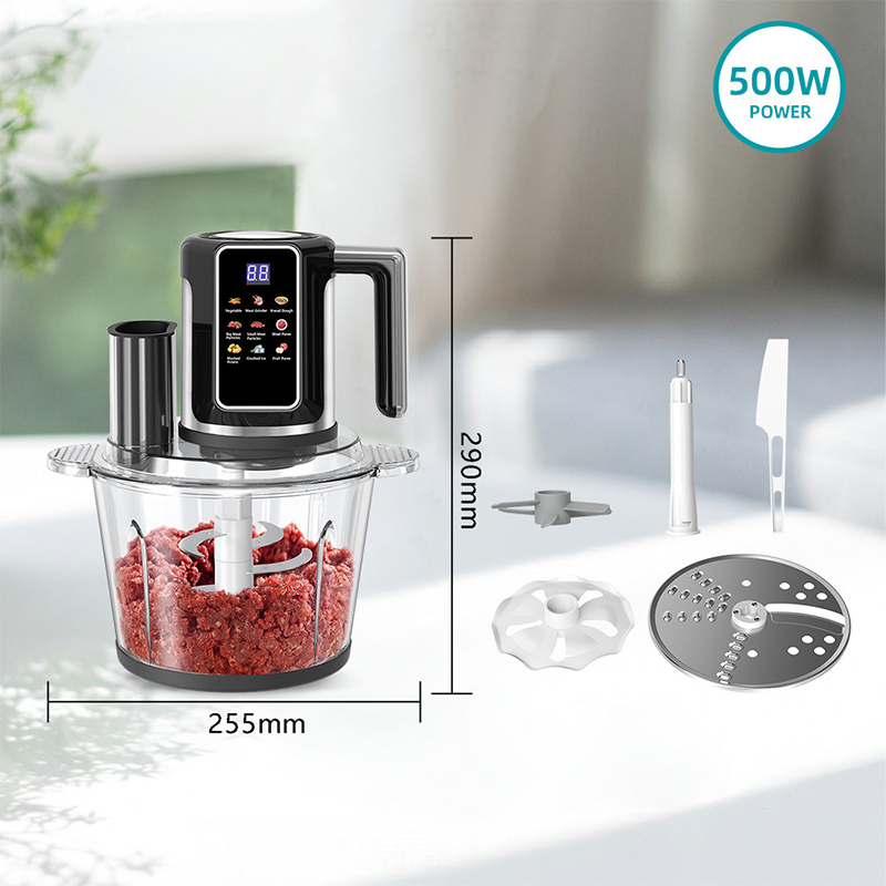 👩‍🍳Multi-Functional Food Processor with Touch Control and Glass Bowl✨