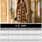 ✨ Polished Elegance | Women's Belted Plaid Button-Front Midi Dress