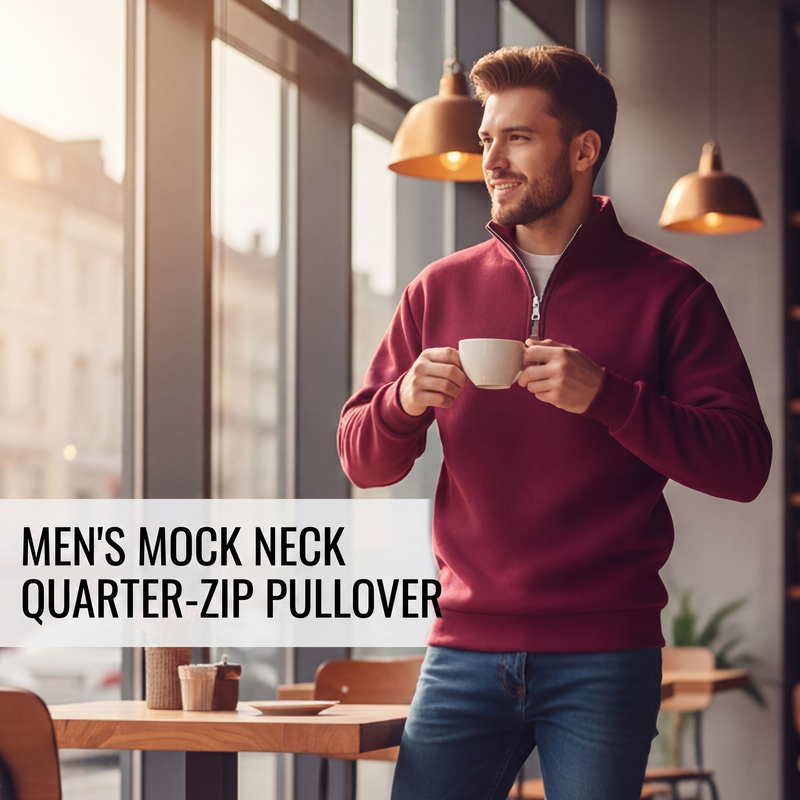 🖤Black Friday Sale:50% OFF🖤 🍂 Easy Everyday Comfort | Men's Warm-Lined Stand-Collar Quarter-Zip Pullover