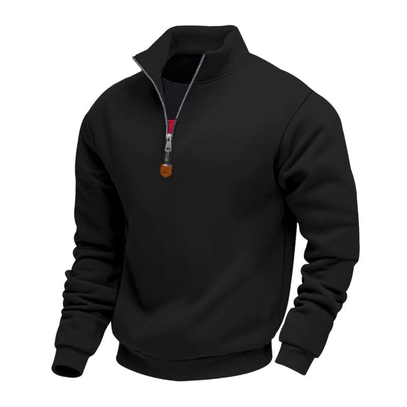 🖤Black Friday Sale:50% OFF🖤 🍂 Easy Everyday Comfort | Men's Warm-Lined Stand-Collar Quarter-Zip Pullover