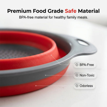 Collapsible Kitchen Colander Space Saving Vegetable Fruit Drain Basket