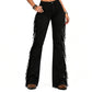 💃 Fringe That Moves With You | Women's High-Waist Flare Jeans