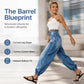 👖 Shape It Your Way | Women's High-Waisted Adjustable-Hem Barrel Jeans⚡Free shipping